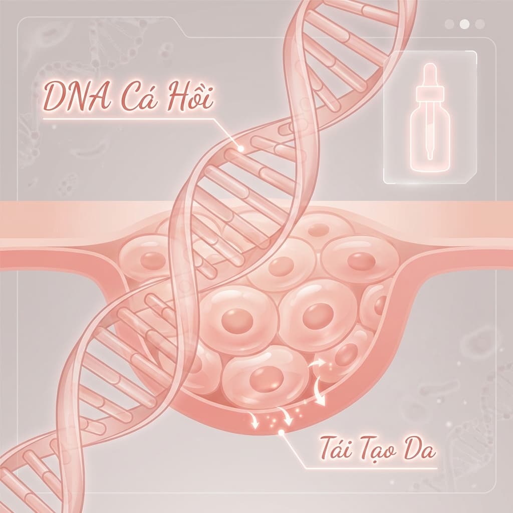 Cấu trúc DNA cá hồi và tác động tái tạo tế bào