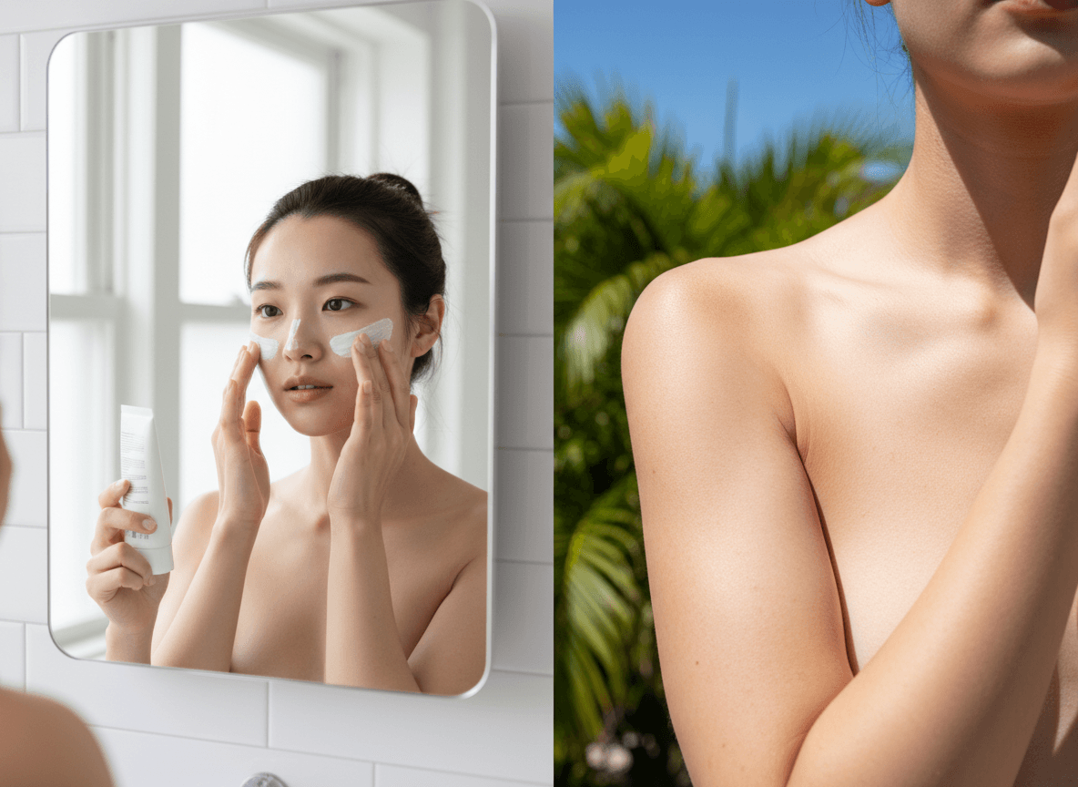 Không thoa kem chống nắng vùng cơ thể